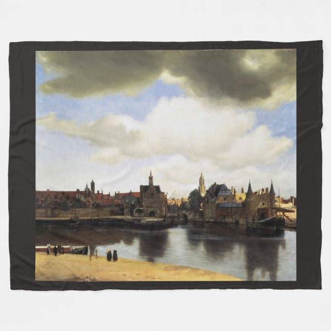 Cobertor De Velo Vista de Delft por Johannes Vermeer (Frente (Horizontal))