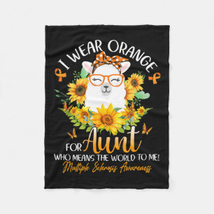 Cobertor De Velo Vista Laranja Para Minha Tia Sra. Awarness Llama S