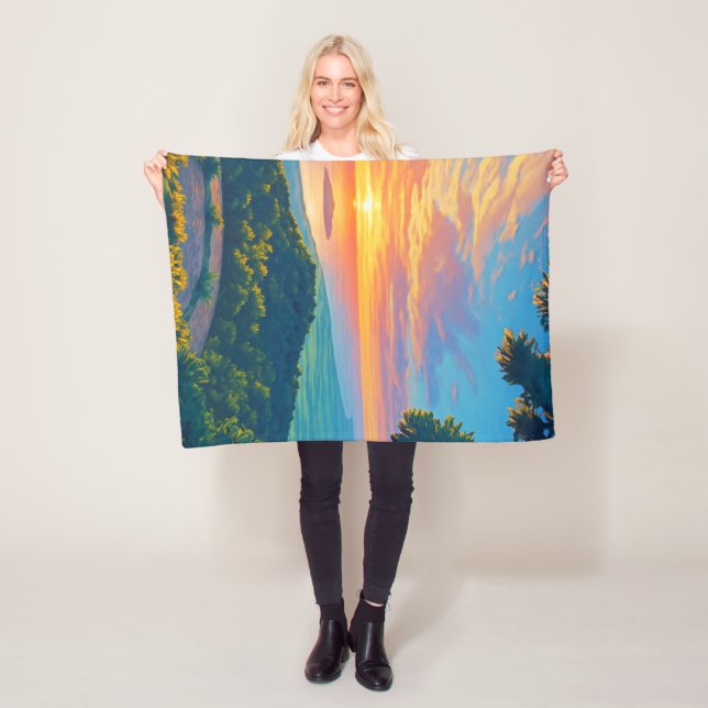 Cobertor De Velo Vista Sunset do Monte Jerai (In Situ)