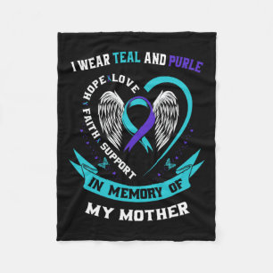 Cobertor De Velo Vista Teal E Roxo Para Minha Mãe, Mãe, Suicídio Aw