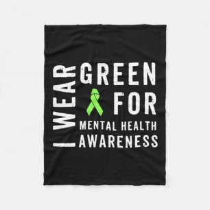 Cobertor De Velo Visto Verde Para Mês De Consciência Da Saúde Menta