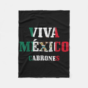 Cobertor De Velo Viva Mexico Cabrones Funny Cinco De Mayo Mexicano 