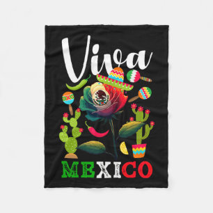Cobertor De Velo Viva México orgulho mexicano bandeira México raíze