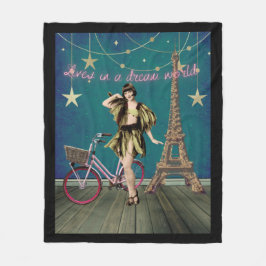 Cobertor De Velo Vive em um mundo de sonhos Arte Alterada Engraçado