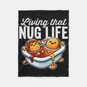 Cobertor De Velo Vivendo Aquela Nug Life Chicken Nuggets Em Molho D