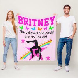 COBERTOR DE VELO VIVENDO MEU SONHO GINÁSTICO SONHO PERSONALIZADO BL