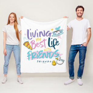 Cobertor De Velo Vivendo minha melhor vida com os amigos™