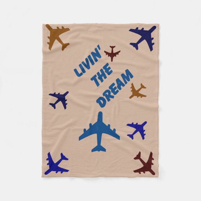 Cobertor De Velo Vivendo o Sonho Fleece Blanket (Frente)