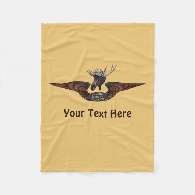 Cobertor De Velo Voando Moose Aviation Wings (Frente)
