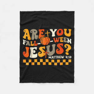 Cobertor De Velo Você é Fall-o-ween Jesus Abóbora Cristão Halloween