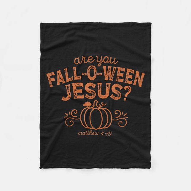 Cobertor De Velo Você é Fall-o-ween Jesus Halloween Cristão Bíbl (Frente)