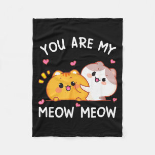 Cobertor De Velo Você É Meu Meow Meow Adorável Desenho de Gato Para