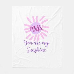 Cobertor De Velo Você é meu sol roxo púrpura, cor-de-rosa, raios so