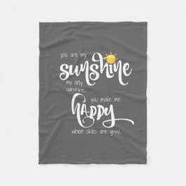 Cobertor De Velo Você é minha luz do sol, cinza macia