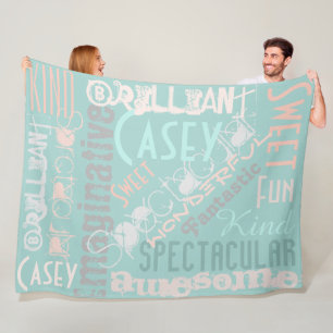 Cobertor De Velo Você é um incrível nome personalizado Palavras 