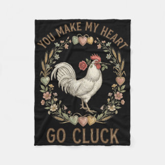Cobertor De Velo Você Faz Meu Coração Ir Cluck Galinha Engraçada do