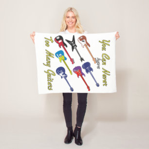 Cobertor De Velo Você Nunca Pode Ter Muitas Guitarras -