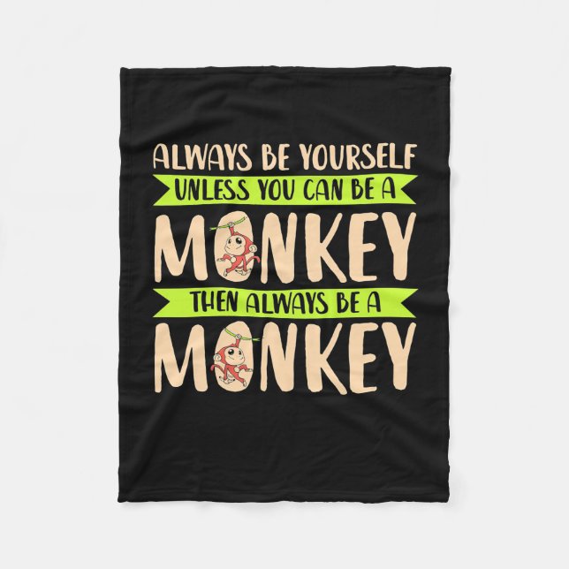 Cobertor De Velo Você Pode Ser Um Macaco (Frente)
