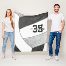 Vôlei de cinza negra com nome personalizado para a