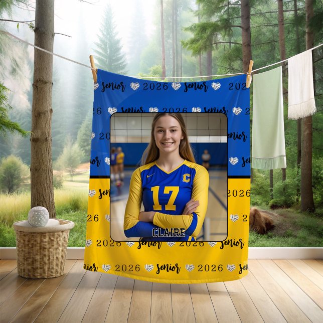 Cobertor De Velo Volei de Graduação Sênior com Imagem Personalizada (Criador carregado)