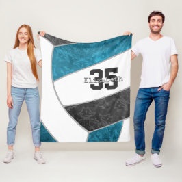 Cobertor De Velo vôlei negra desportiva personalizada