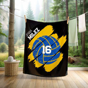Cobertor De Velo Volei Personalizado Azul e Amarelo