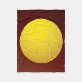 Cobertor De Velo Voleibol Amarelo Fundo Vermelho Terrível