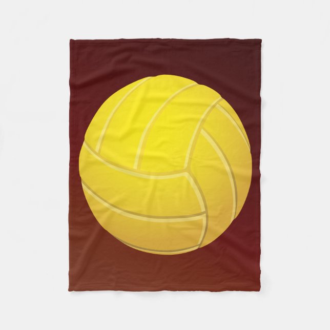 Cobertor De Velo Voleibol Amarelo Fundo Vermelho Terrível (Frente)