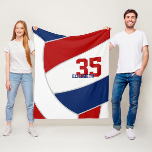 Cobertor De Velo voleibol branco e azul