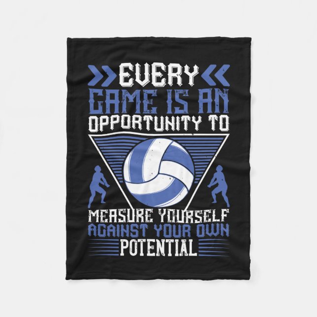 Cobertor De Velo Voleibol - Cada Jogo É Uma Oportunidade (Frente)