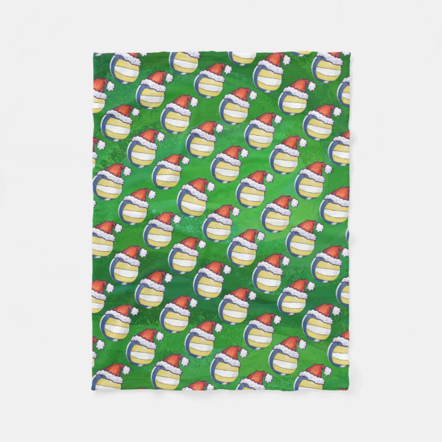Cobertor De Velo Voleibol com chapéu de Natal (Frente)