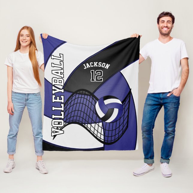 Cobertor De Velo Voleibol 🏐 Esporte a Azul Escuro, Branco e Negro (In Situ)