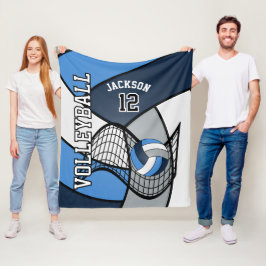 Cobertor De Velo Voleibol 🏐 esporte em azul, branco e Cinza