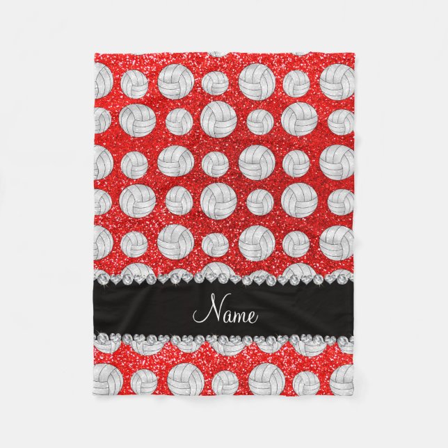 Cobertor De Velo Voleibol vermelho de néon conhecido feito sob (Frente)