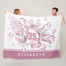 Cobertor De Velo volichões brancos e estrelas, rosa, poeirentos e c