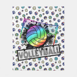 Cobertor De Velo Volley Ball Fleece Blanket