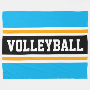 Cobertor De Velo VOLLEYBALL Bright Sky Blue Yellow Stripes