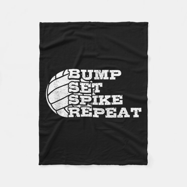 Cobertor De Velo Volleyball Bump Set Ske Repeat Beach Volleyball Gi (Frente)