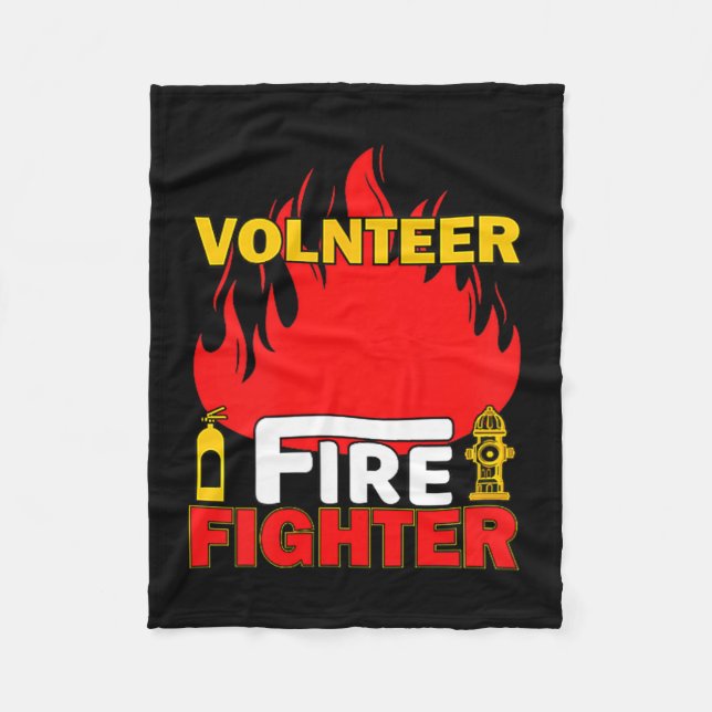 Cobertor De Velo Volnteer Firefighter Fireman Gift Proud Firefighte (Frente)