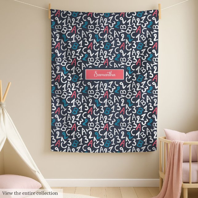 Cobertor De Velo Volta personalizada para o lançamento de presente  (Personalized back to school pastel gift throw Fleece Blanket)