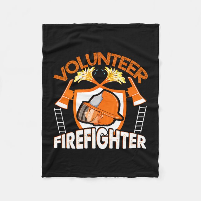 Cobertor De Velo Volunteer Firefighter Fireman Gift Proud Firefight (Frente)