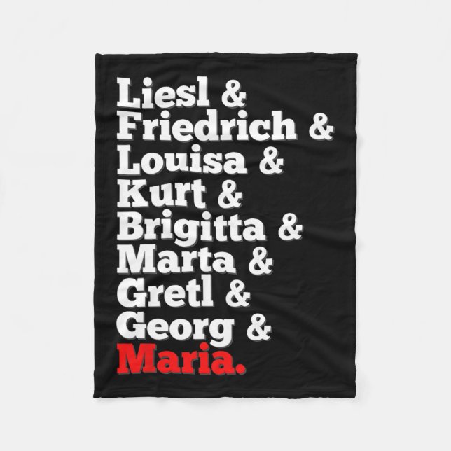 Cobertor De Velo Von Trapp Family Singers Sound Of Music (Frente)