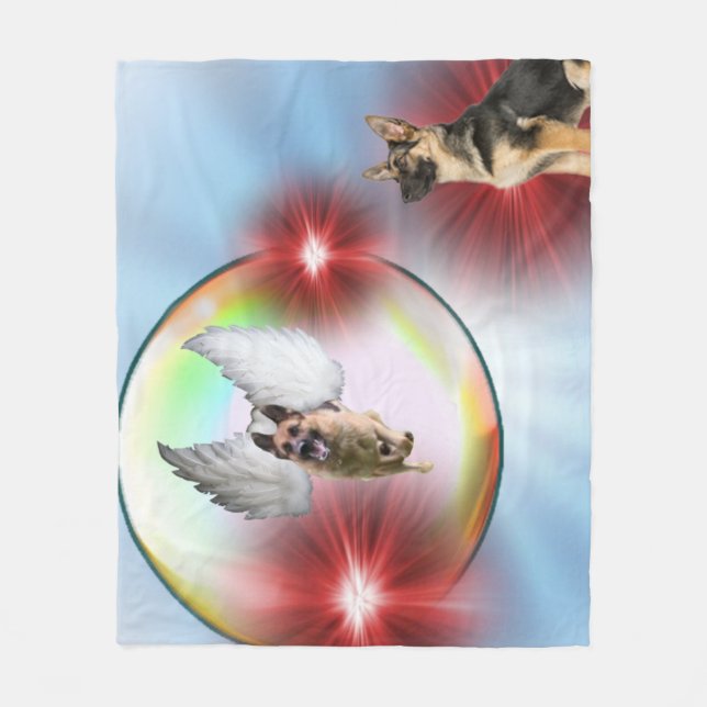 Cobertor De Velo Vôo do anjo do german shepherd (Frente)