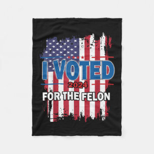 Cobertor De Velo Votei A Favor Do Felon; Republicano Engraçado Trum