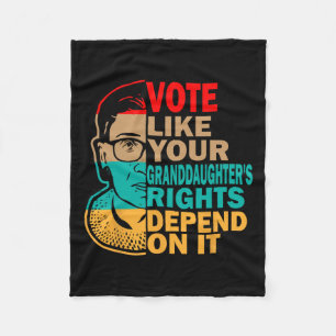 Cobertor De Velo Votem como os direitos da sua neta - Feminista