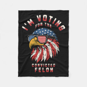 Cobertor De Velo Voto A Favor Do Condenado Felon Funny Pro Trump 20