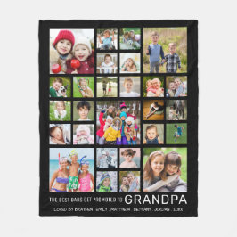 Cobertor De Velo Vovô Dizendo 27 Colagem de Fotos Cor de Texto Pers