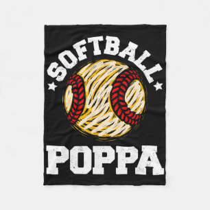 Cobertor De Velo Vovô Engraçado Antigo Softball Poppa Angustiado