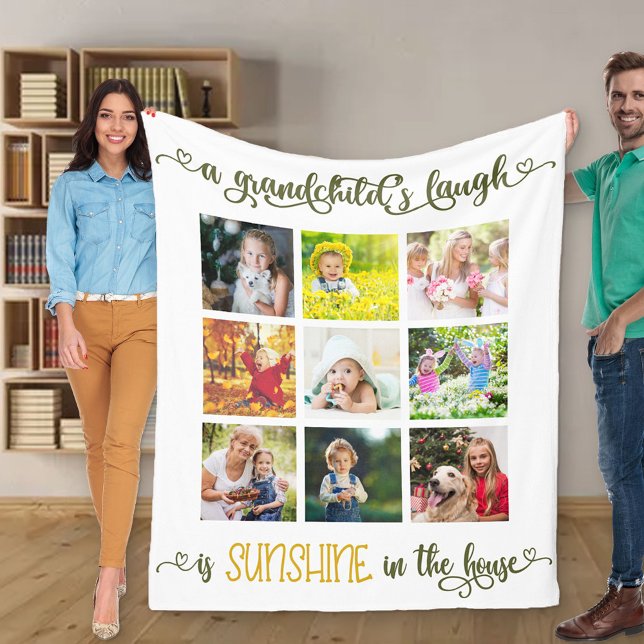 Cobertor De Velo Vovô Foto Colagem Vovô Vovô Rem Citação (Criador carregado)