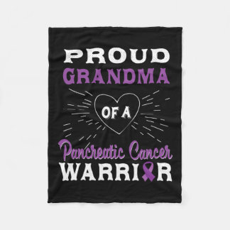 Cobertor De Velo Vovó Orgulhosa De Um Guerreiro Câncer de pâncreas 